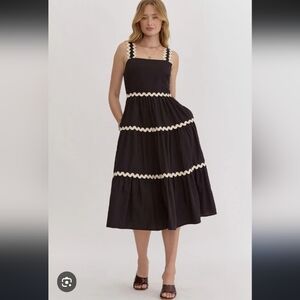 Entro Ric Rac Midi Dress